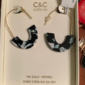 C&C .925 with 14k overlay resin earrings